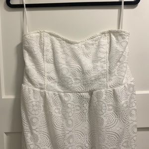 White ankle length dress